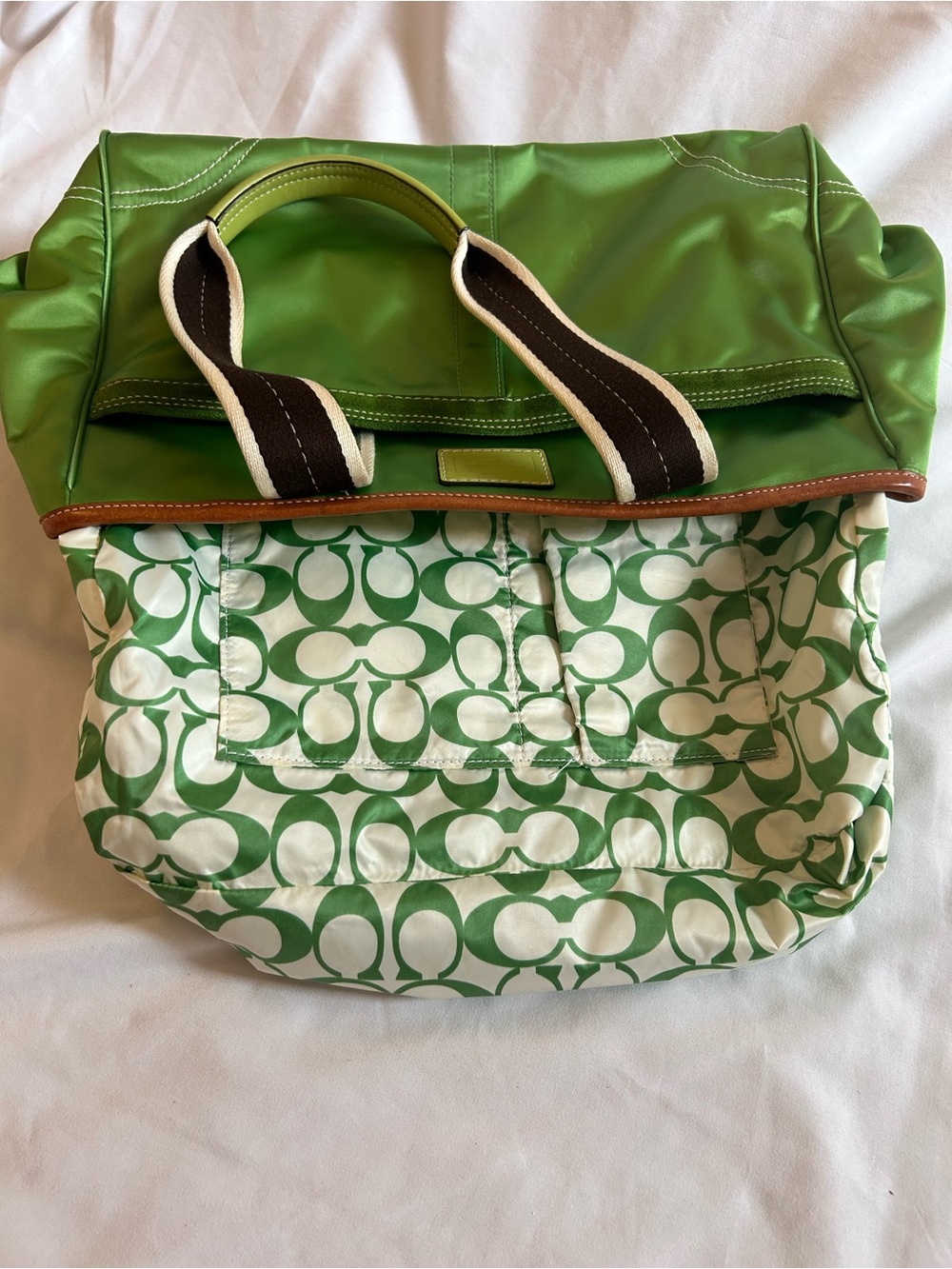 Coach Green Nylon Tote *project* - Picture 10 of 16